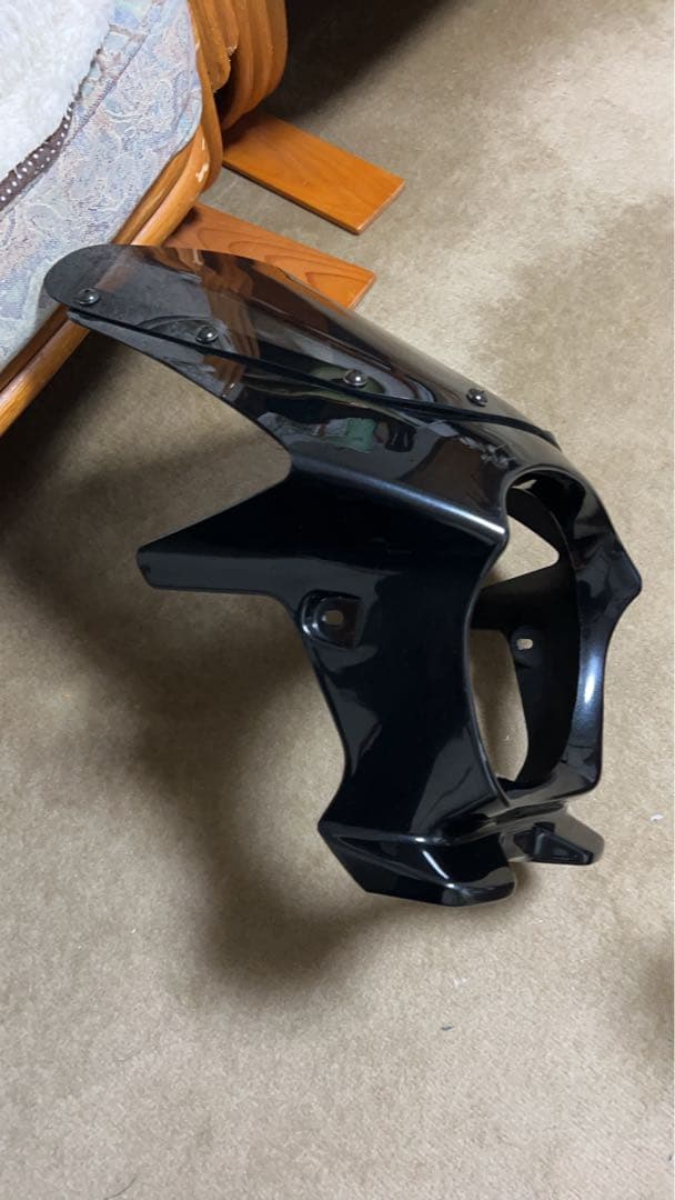 KTz900rsフロントカウル メタリックディアブロブラック塗装済み