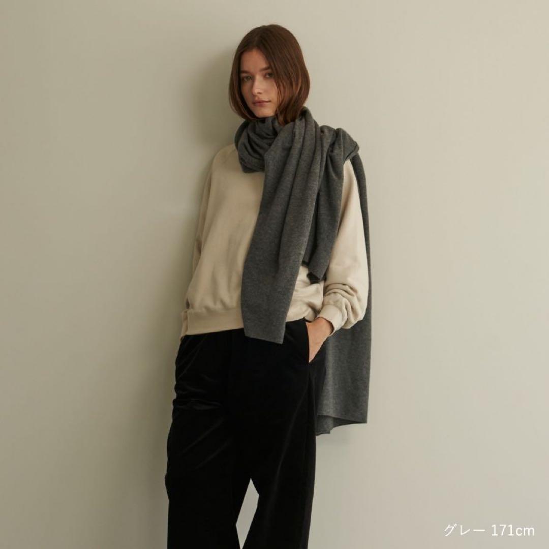 【WRAY レイ】プレミアムウールラップストール　グレー