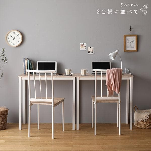 デスク チェア セット ブラウン×ブラック 幅80×奥行40cm コンセント付き