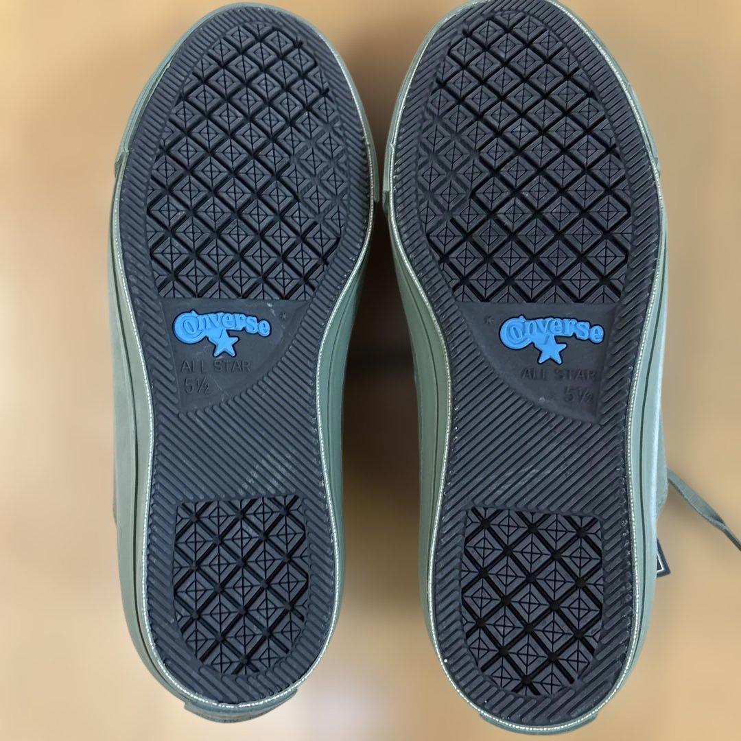 新品未使用　エンジニアードガーメンツ×コンバース×ビームス　スニーカー　オリーブ