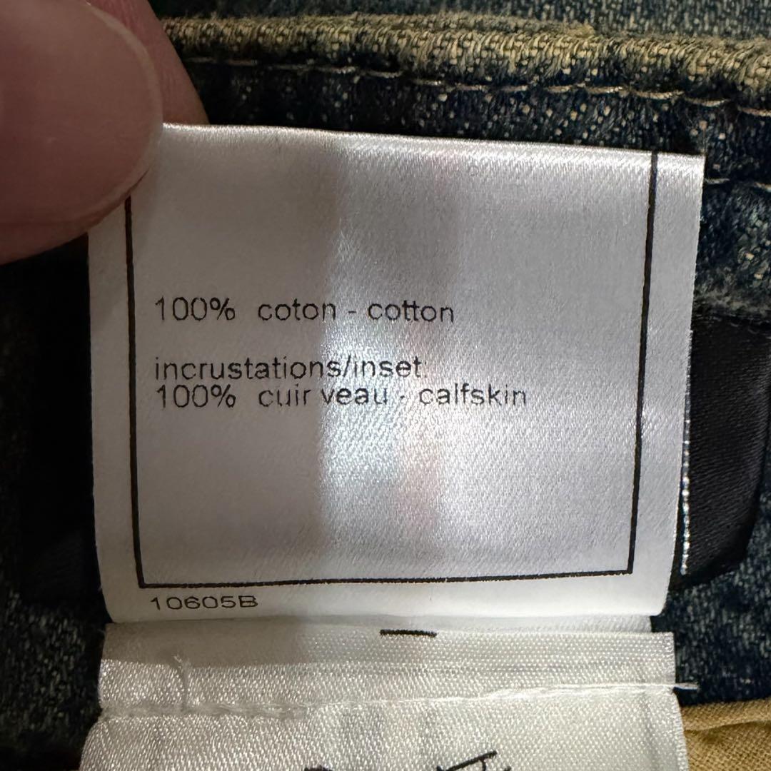 CHANEL シャネル デニムパンツ ベルト付 コットン レディース 40 美品