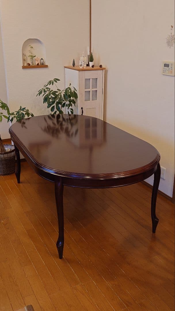 マルニ木工 ベルサイユＧ ダイニングテーブル 楕円形 ブラウン