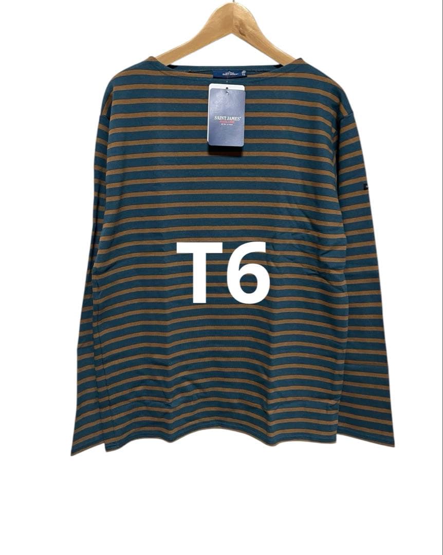 セントジェームス　ウェッソン　ボーダー　T6 新品　未使用品　グリーンブラウン