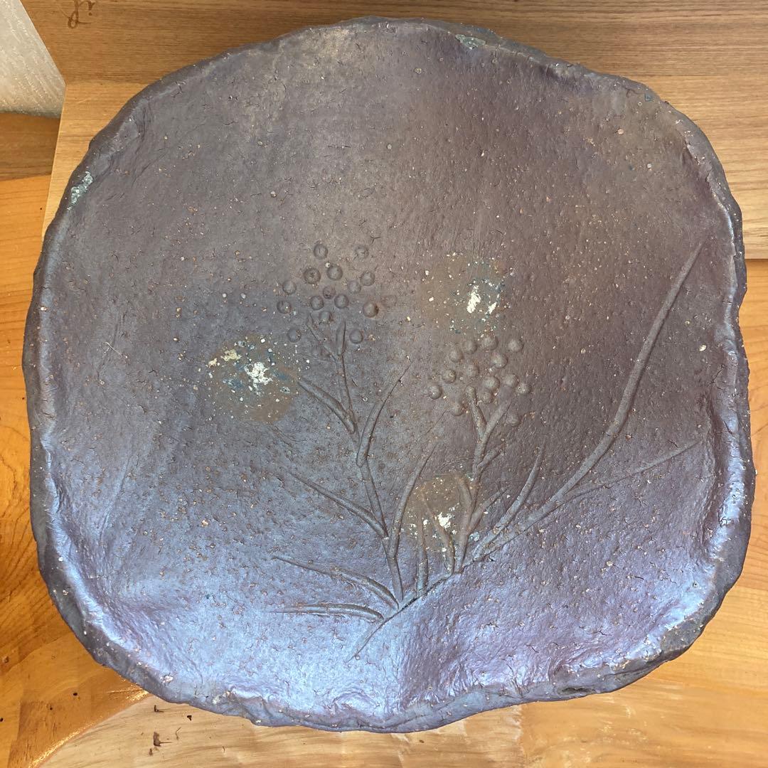 【備前焼】未使用 大皿 果物鉢