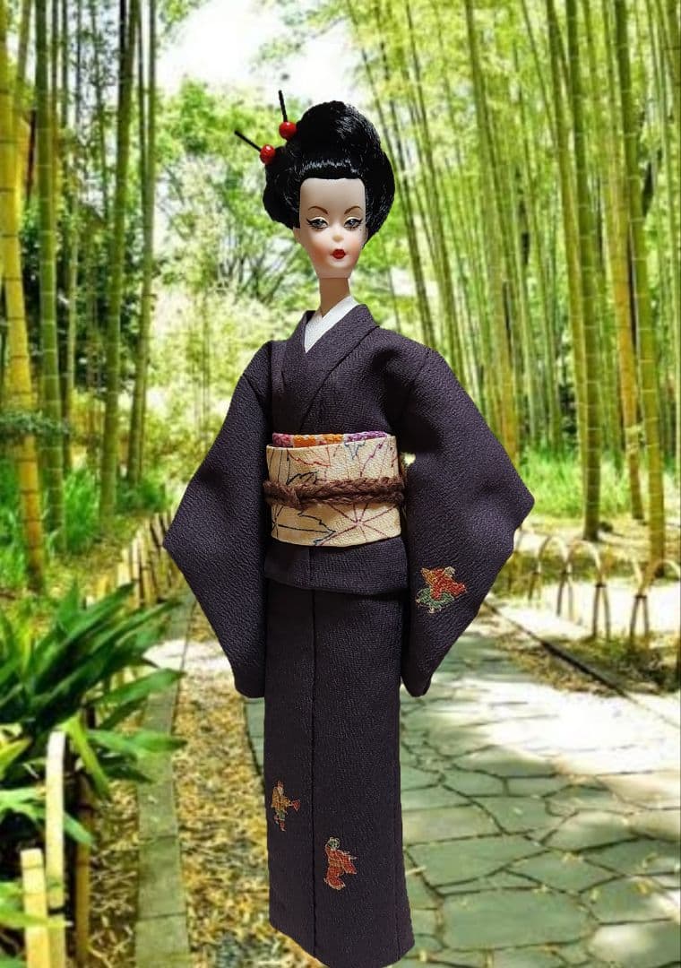 バービー着物(濃い紺紫系?)