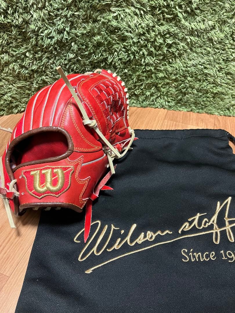 ウィルソンスタッフ デュアル 軟式投手用 DB型 スカーレットSS×Eオレンジ