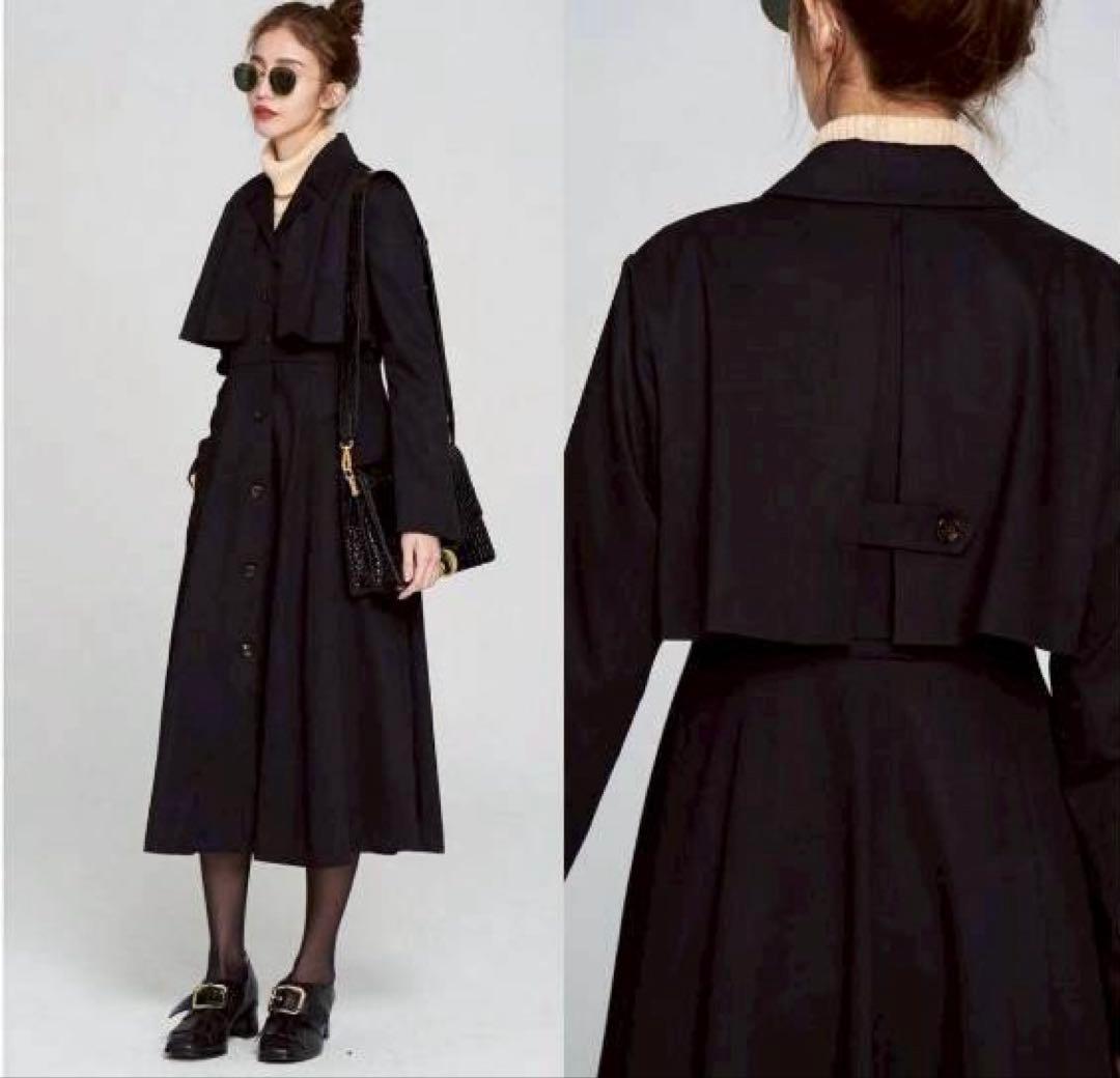 美品 tnewties 賞金100万円 ロングコート ワンピース L インバネ