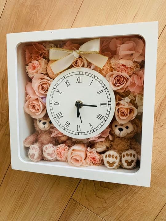 花時計　ダッフィーのぬいぐるみ付き　ディズニーウェルカムベア