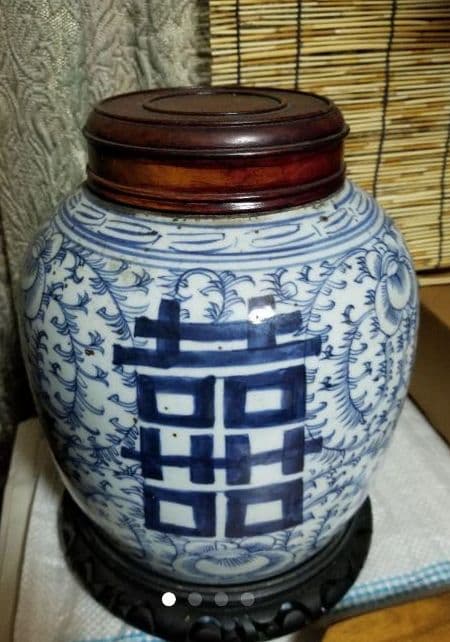 染付 中国 古美術 古玩 葉茶壺です