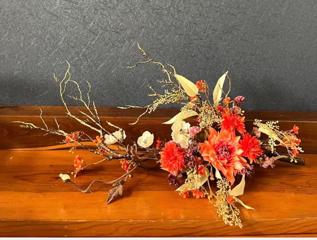 迎春アレンジ・ストレチア3点