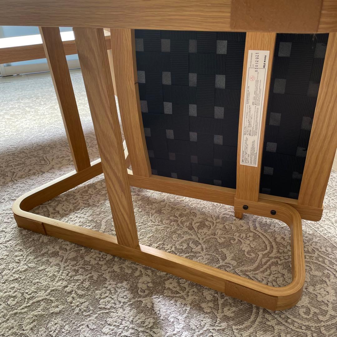 無印　MUJI オーク材　リビングでもダイニングでも使えるチェア　1人がけソファ