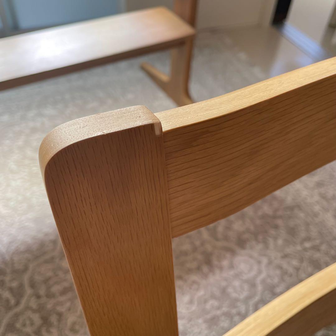 無印　MUJI オーク材　リビングでもダイニングでも使えるチェア　1人がけソファ