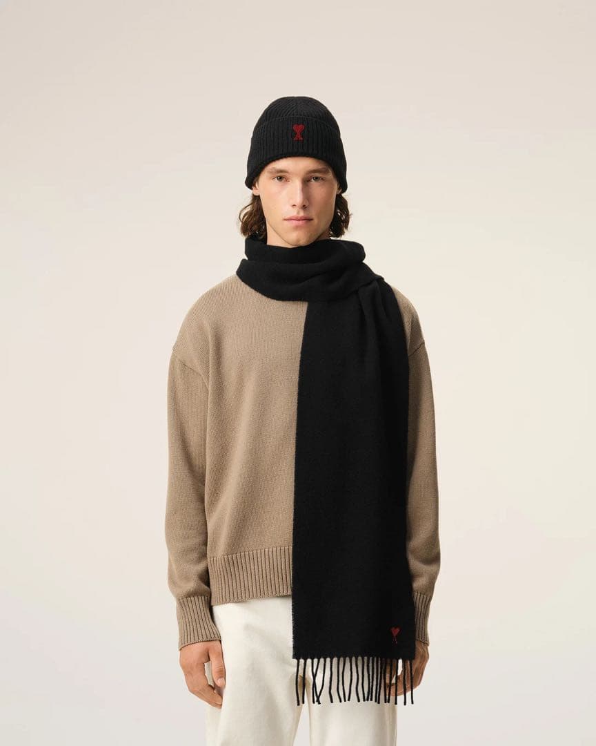 AMI PARIS アミパリス AMI DE COEUR ロゴ ハート マフラー