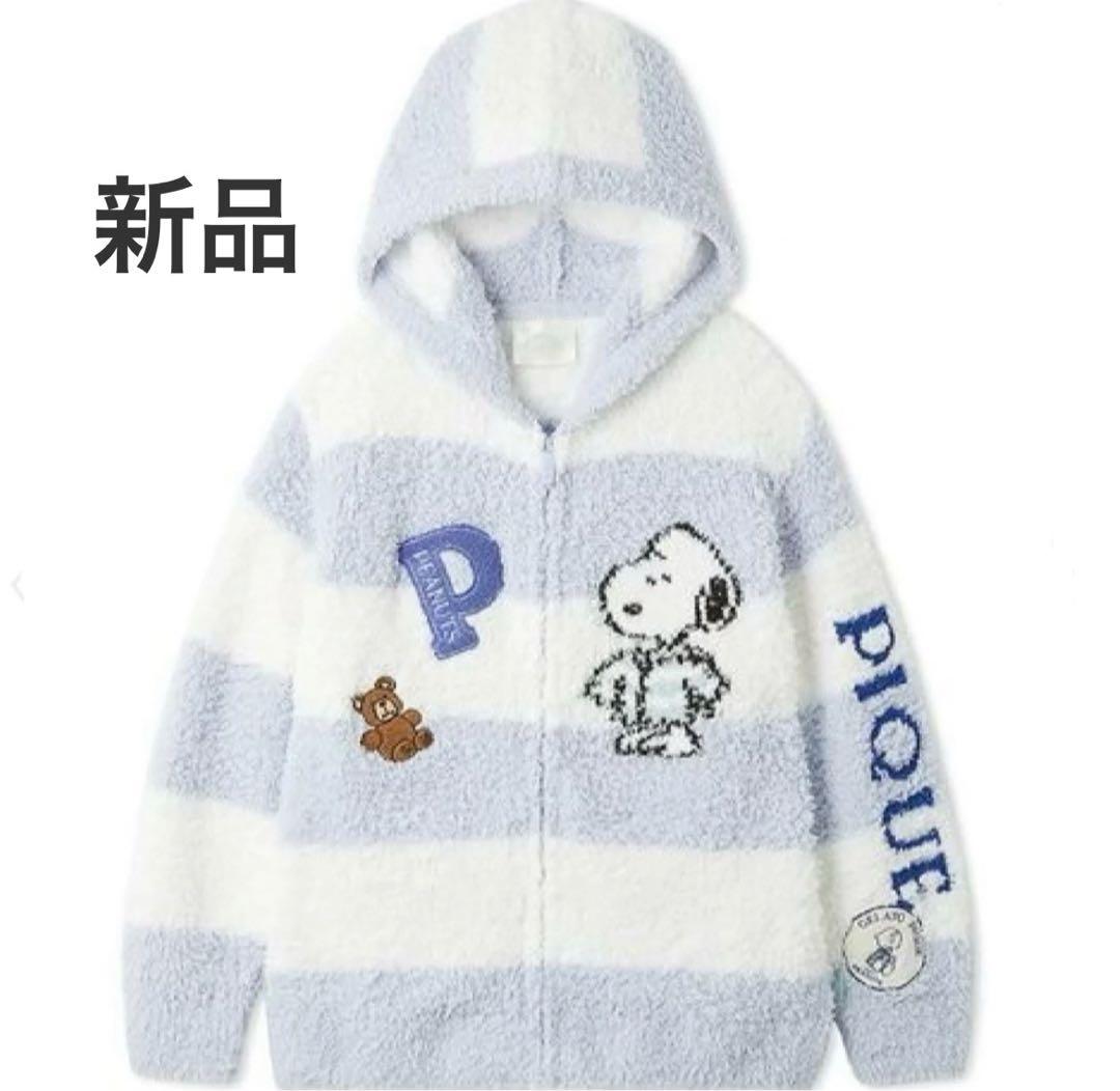 ジェラートピケ　スヌーピー　オリジナルアート ジャガードパーカー　M-Lサイズ