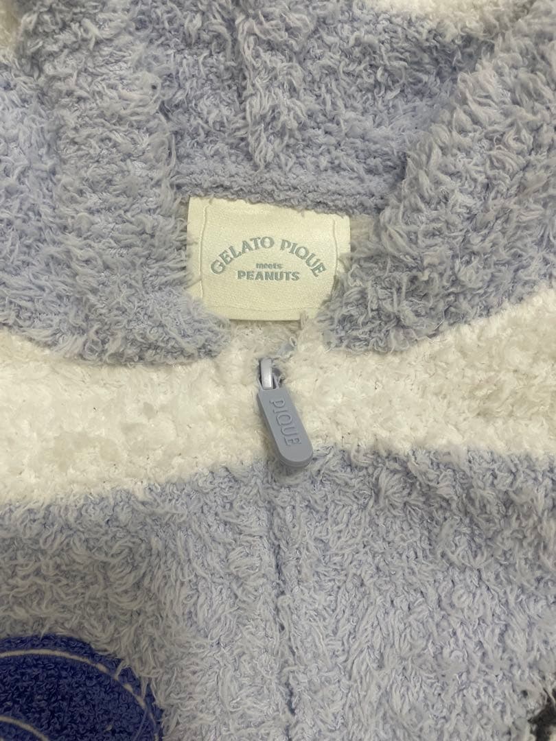 ジェラートピケ　スヌーピー　オリジナルアート ジャガードパーカー　M-Lサイズ