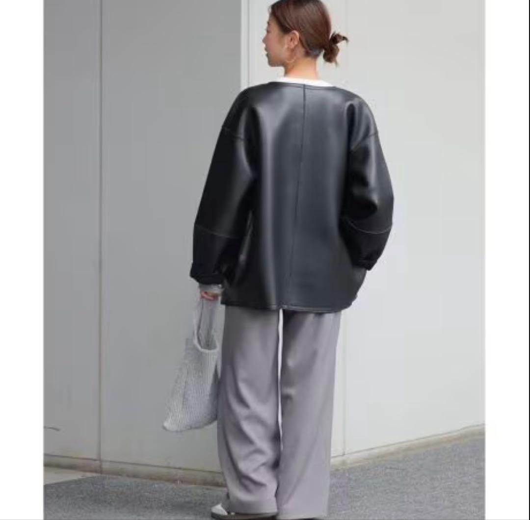 24AW　ジャーナルスタンダードレリューム　リバーシブルフェイクレザーコート