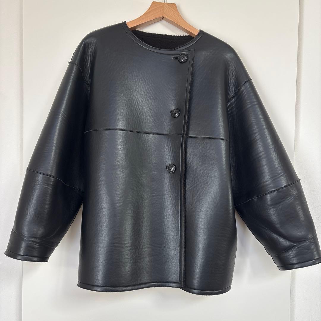 24AW　ジャーナルスタンダードレリューム　リバーシブルフェイクレザーコート
