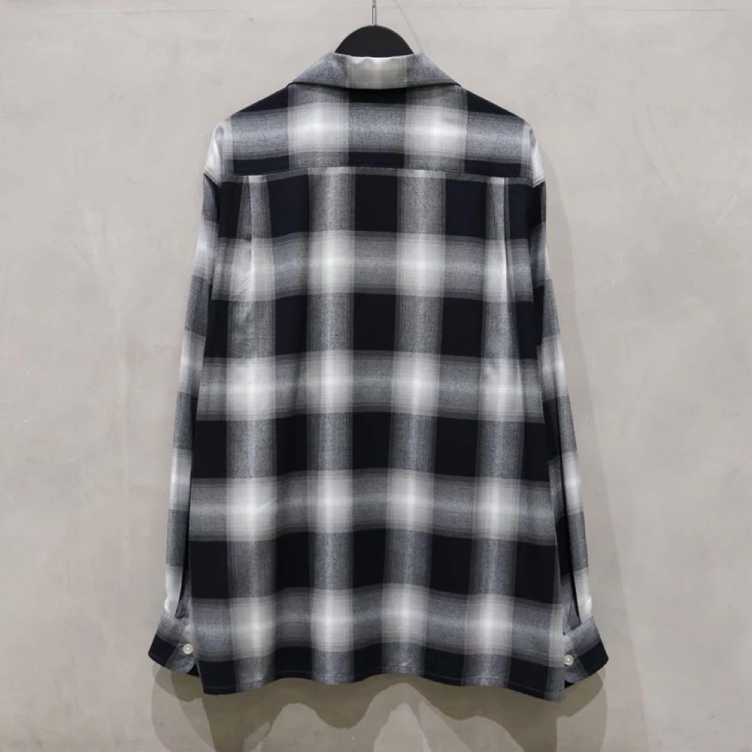 ワコマリア24FWオープンカラーオンブレチェックシャツL★キムタク着　野村訓市着