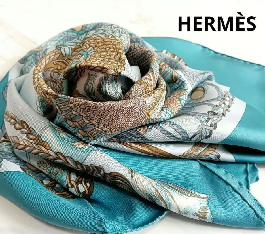 【未使用】HERMÈS カレ90 Le Timbalier ティンパニ