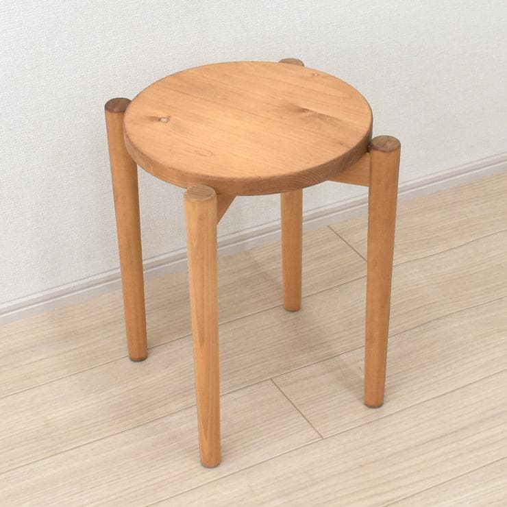 HPY ST HNK　スツール　ひのき国産　6脚（受注生産）　ナチュラル