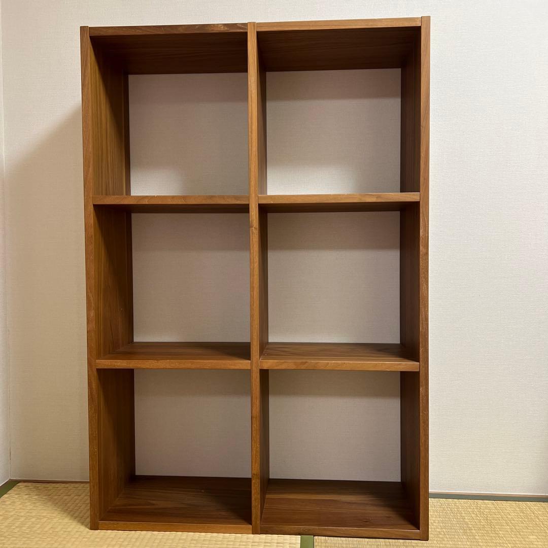 a*a様 無印良品　スタッキングシェルフ　3段×2列　ウォールナット材　完成品
