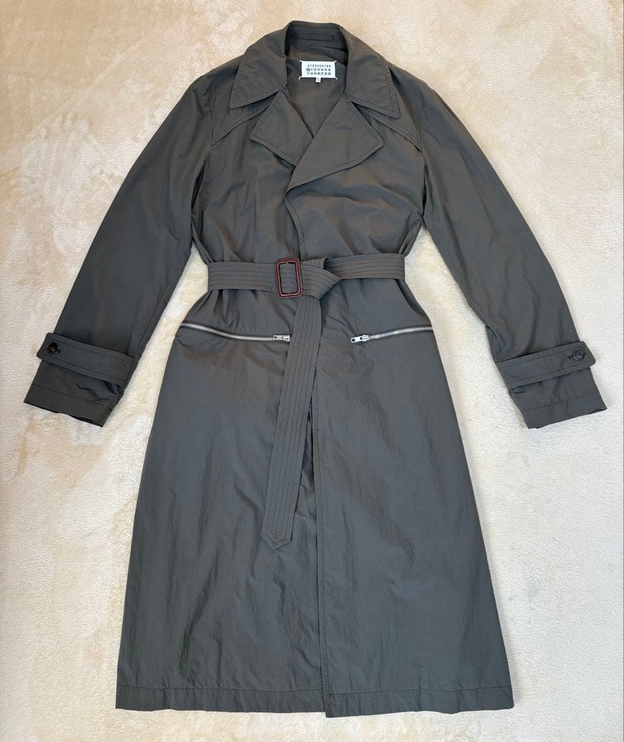 メゾンマルジェラ　リサイクルナイロントレンチコート　サイズ46