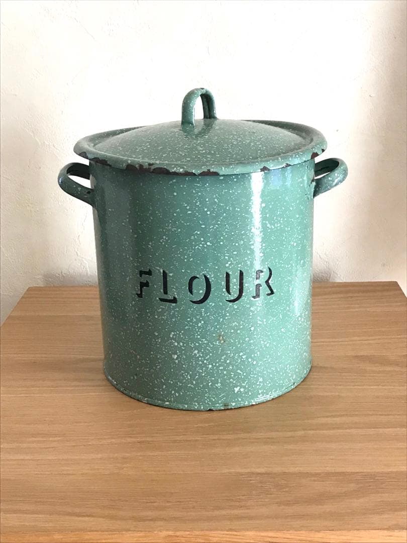 イギリス　ホーローフラワー缶　アンティーク