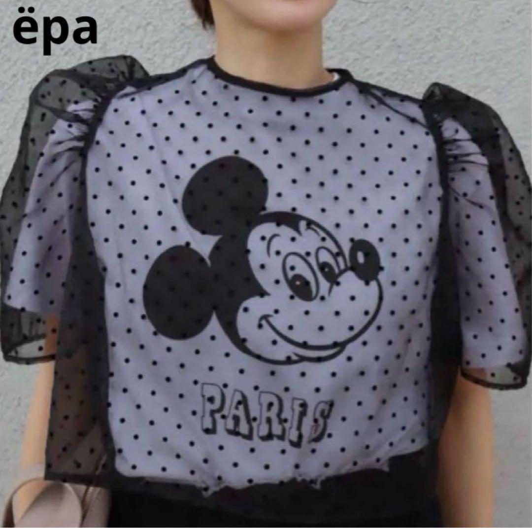 epa organdy dot blouse“BLK”新品未使用