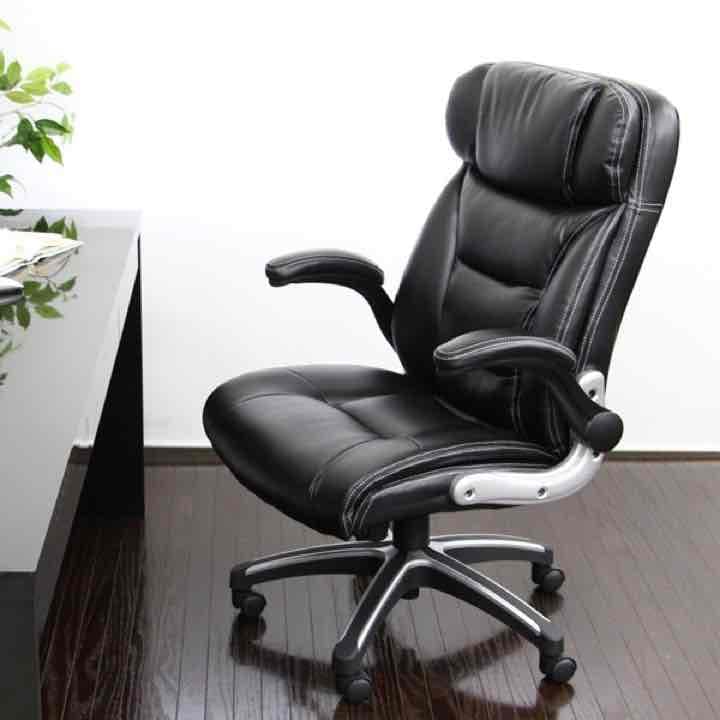 チェア 動くアーム パソコンチェア ブラック