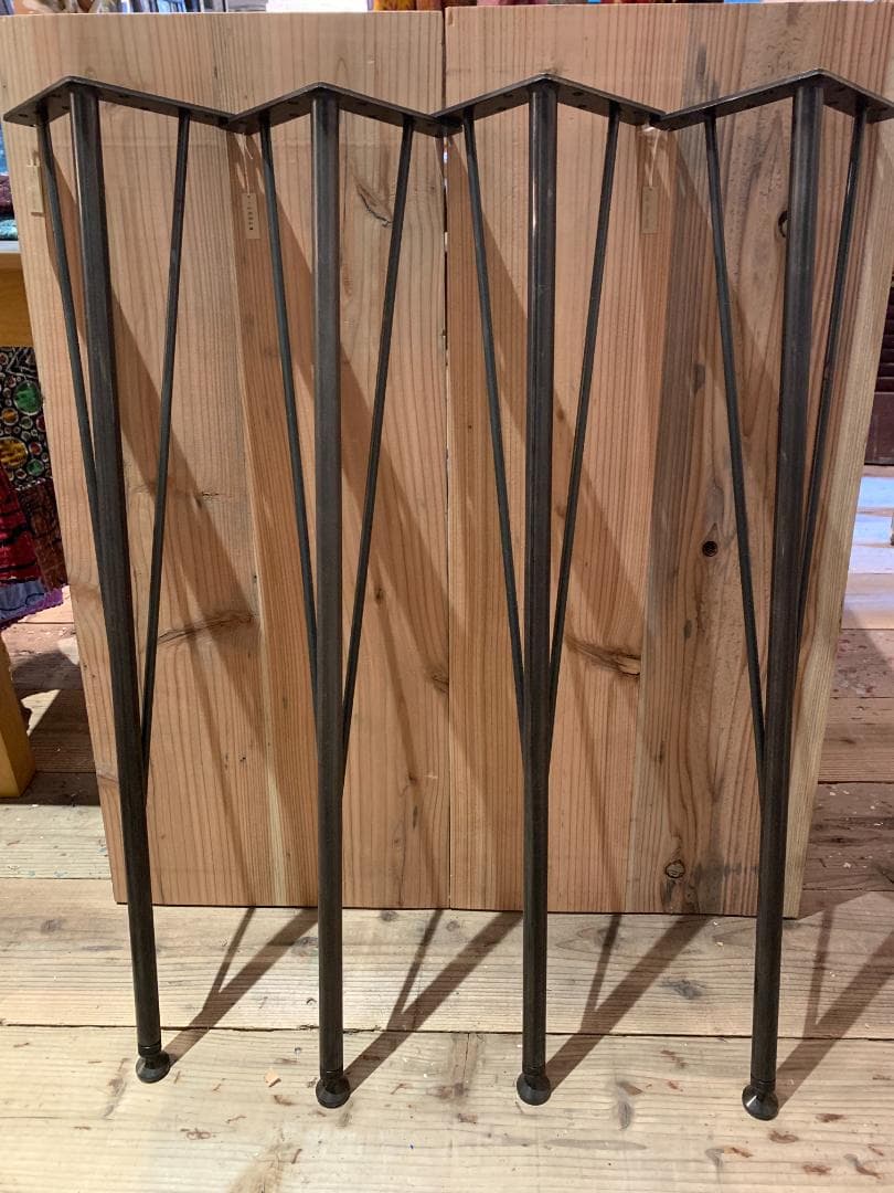 カウンターテーブル　ストレートアイアンレッグ　４本セット