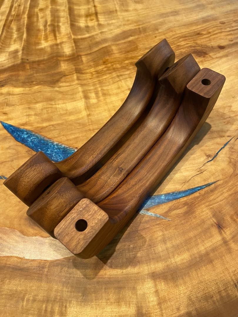 95プラド用ウォールナットアシストグリップ 3個セット