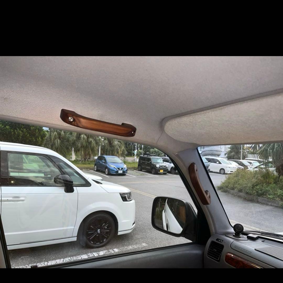 95プラド用ウォールナットアシストグリップ 3個セット