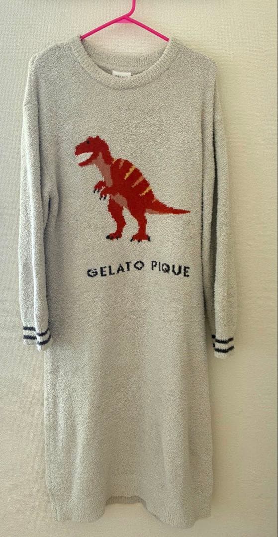 こつぶGELATO PIQUE 恐竜プリント•犬柄ワンピース　２点