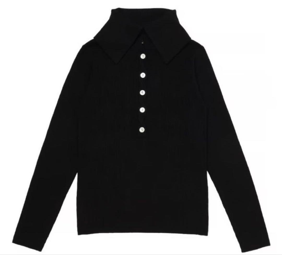 NKNIT sailor collar rib KNIT 美品