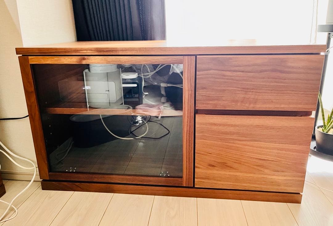 【無印良品】木製ＡＶラック・幅９０ｃｍ・ウォールナット材