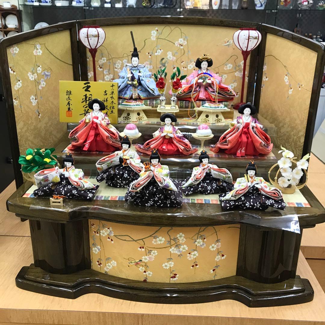 更に大幅値下げ！東玉十二単衣本仕立三段飾り雛人形