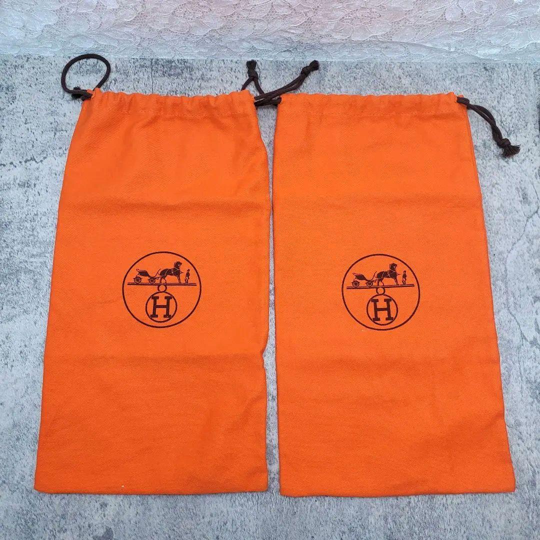 ✨HERMÈS✨クイック レザースニーカー 白 36.5 Hロゴ 白 オレンジ