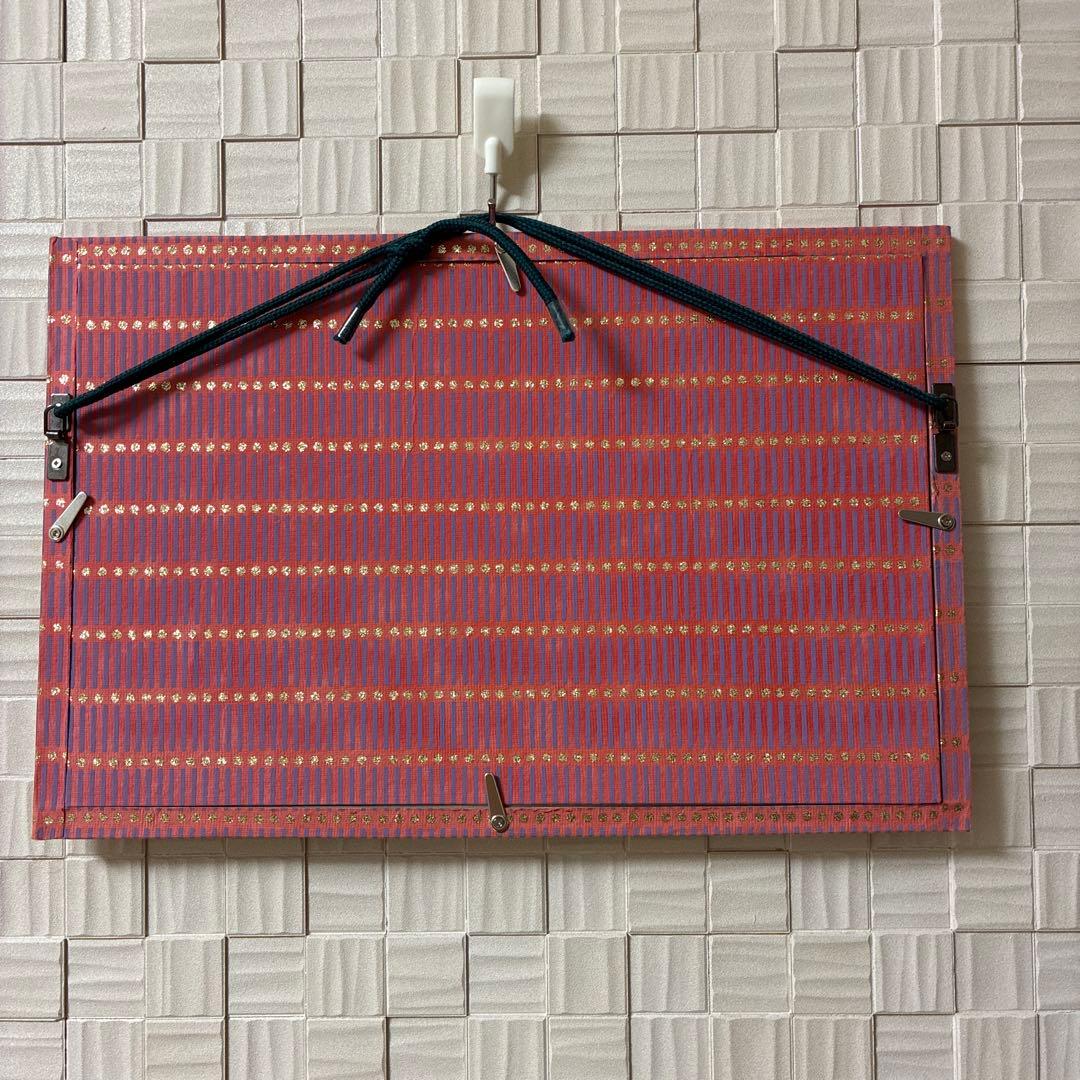 カルトナージュ額縁　手刺しゅう　ひな祭り 壁掛け