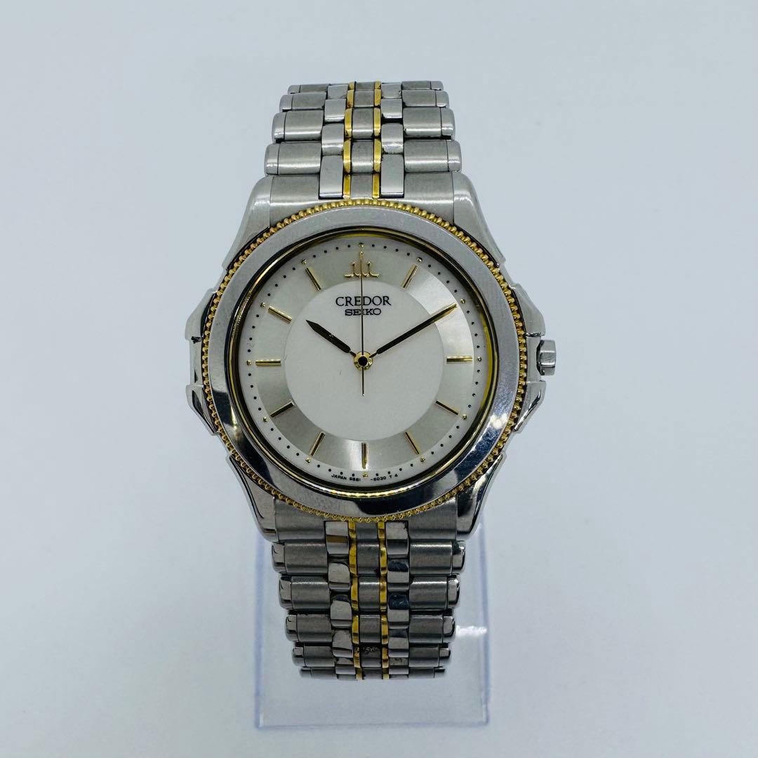 ✨SEIKO✨セイコー✨クレドール✨18KTベゼル✨ホワイト文字盤✨腕時計✨