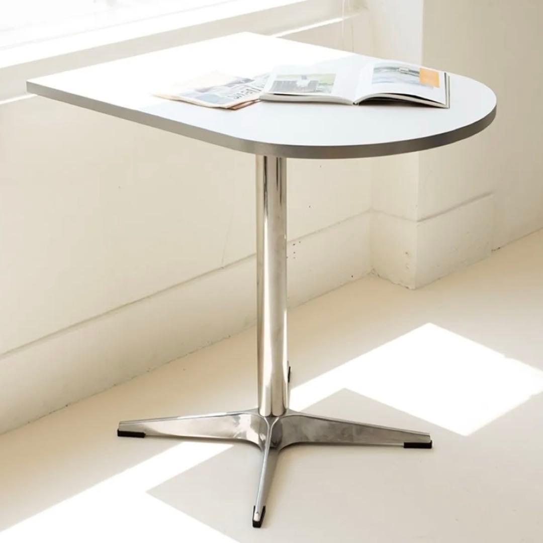 【韓国家具】 半楕円 ダイニングテーブル ホワイト