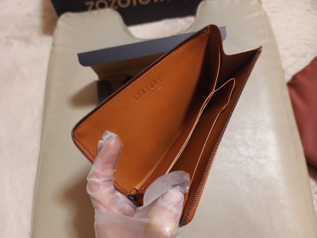 STATUSY il modo Air 長財布 キャメル（左利き用）