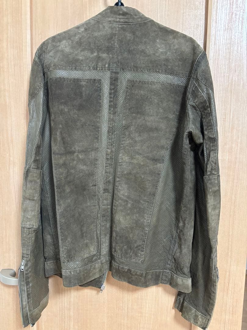 Salvatore Santoro ライダースジャケット ダークグリーン