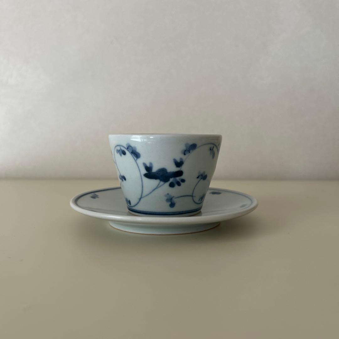 藤塚光男　蕎麦猪口　皿　セット　染付