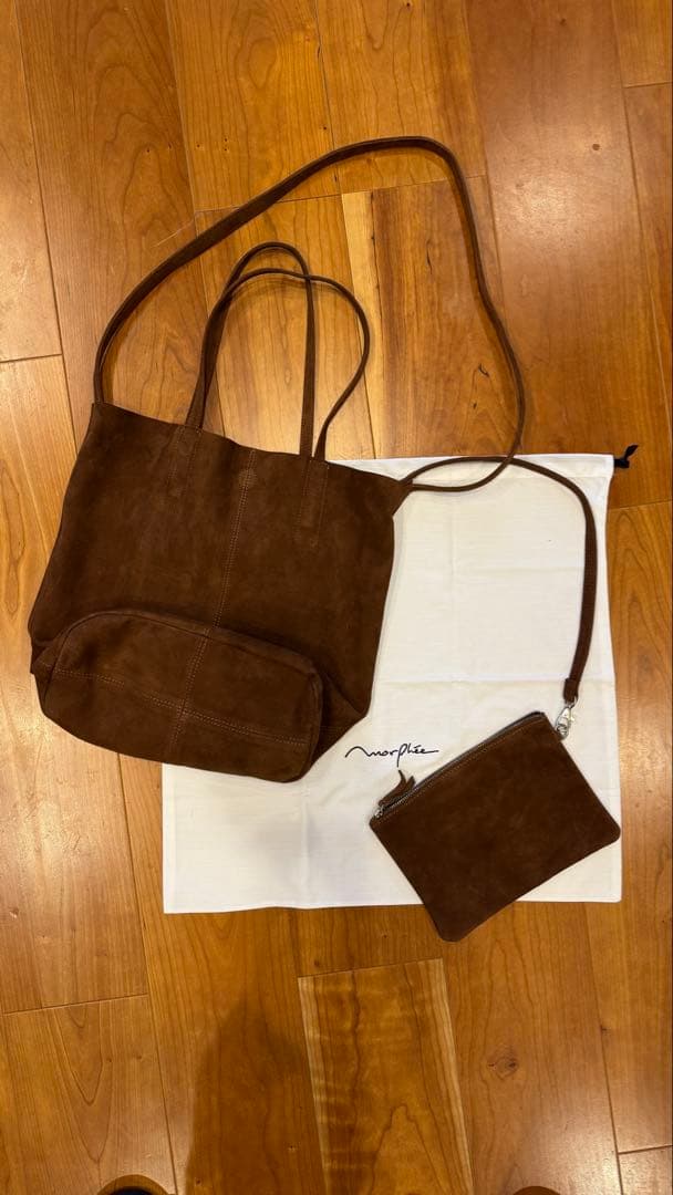 バッグ Morphee 3WAY MIDIUM TOTE OIL SUEDE BROWN
