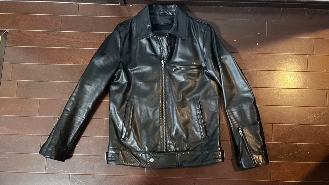革ジャン　Liugoo Leathers 本革 シングルライダースジャケット