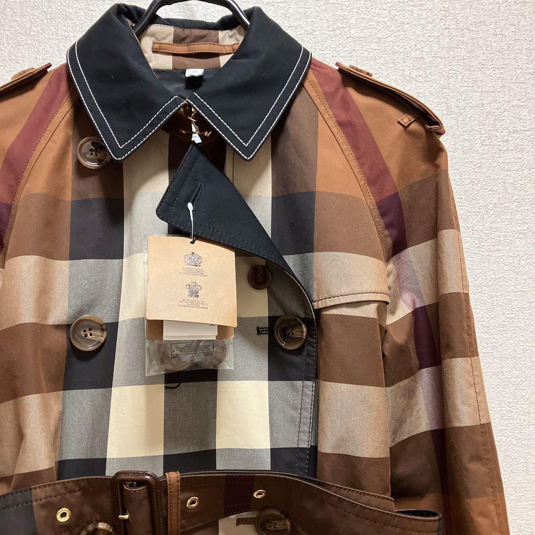 バーバリー　ウォータールー　チェック　トレンチコート　スプリングコート　36