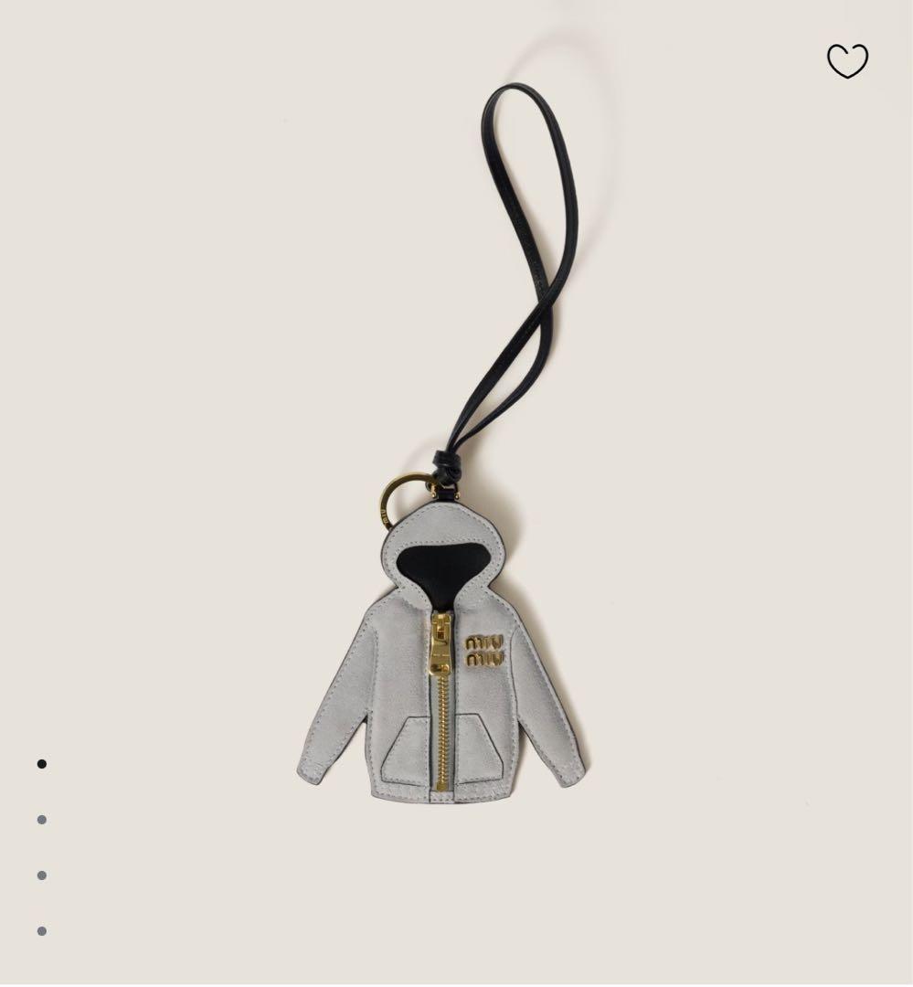 【新品未使用】miu miu トリックレザーキーリング　フーディー　チャーム