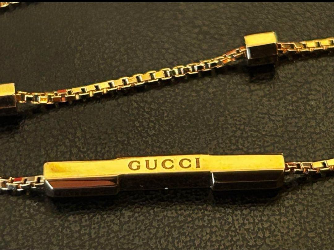 〔GUCCI LINK TO LOVE〕“GUCCI”バー付き ブレスレット
