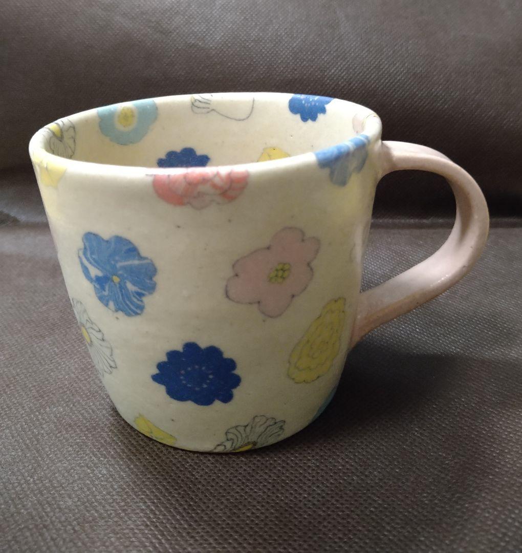 【中古品】田中ちあきさん　花柄　マグカップ＆お皿