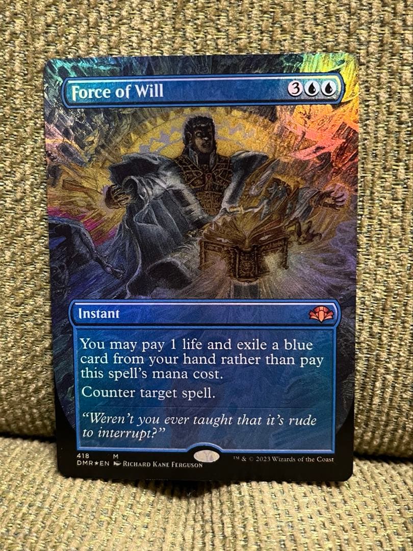 MTG 意志の力 Force of will ボーダーレスFoil 英語 DMR